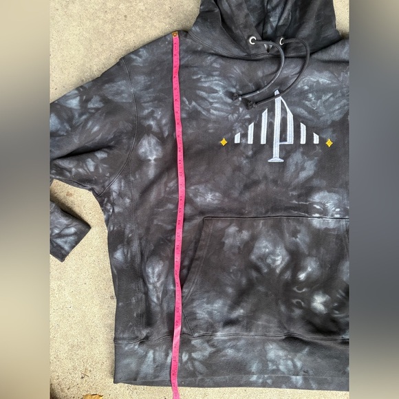 CHAMPION hoodie black tie-dye Pittsburgh embroidered bridge edition sz 2XL EUC - Picture 9 of 13